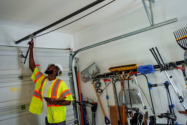 Professional Garage Door Panel Replacement technician working in Santa Rita Ranch, TX